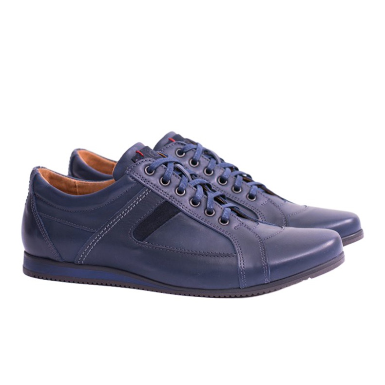 Neex Chaussures de sport en cuir pour hommes Sferis bleu marin