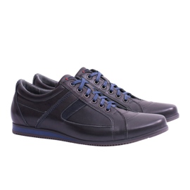 Neex Chaussures de sport en cuir pour hommes Sferis Noir