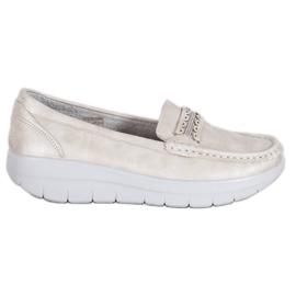 SHELOVET Mocassins confortables sur la plate-forme jaune