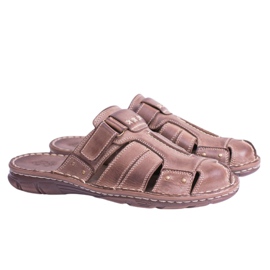 Chaussons Joker Cuir Homme Mustang Marron brun Chaussons Joker Cuir Homme Mustang Marron brun