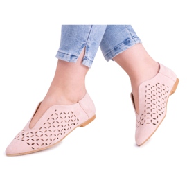 Chaussures Slip-On Synthia Femme en Daim Lu Boo Rose Poudré
