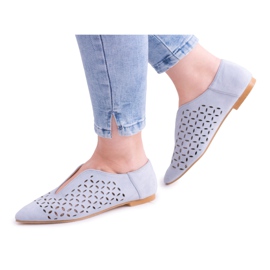 Chaussures Slip-on Synthia pour femmes en daim bleu Lu Boo