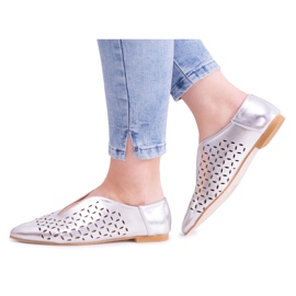 Chaussures à enfiler Lu Boo Argent Synthia pour femmes gris Chaussures à enfiler Lu Boo Argent Synthia pour femmes gris