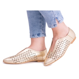Lu Boo Golden Femmes Synthia Slip-On Chaussures doré