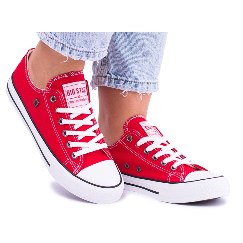 Baskets rouges pour femmes Big Star T274020