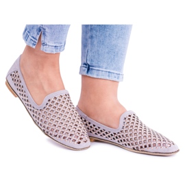 Lu Boo Gris Ajouré Ballerines Lordsy Studs Carmar
