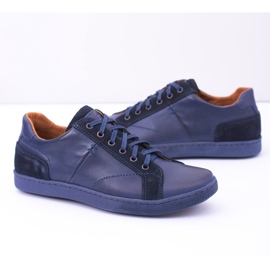 Neex Chaussures décontractées Ender pour hommes en cuir bleu marine Neex Chaussures décontractées Ender pour hommes en cuir bleu marine