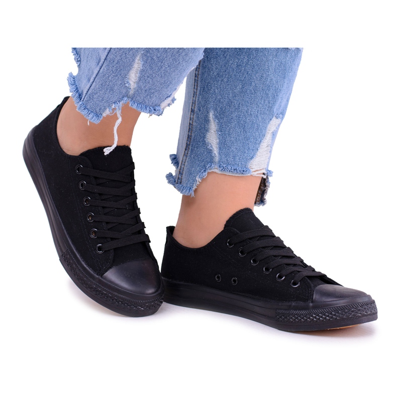 Baskets classiques noires pour femmes Omerta le noir
