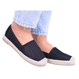 Espadrilles perforées noires pour femmes Asumi