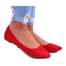 PS1 Ballerines Femme Rouge Daim Bueno