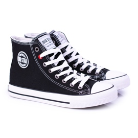 Baskets hautes noires Big Star pour femmes T274027