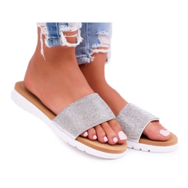 Lu Boo Pantoufles Argentées Pour Femmes Avec Paillettes Goodies gris Lu Boo Pantoufles Argentées Pour Femmes Avec Paillettes Goodies gris