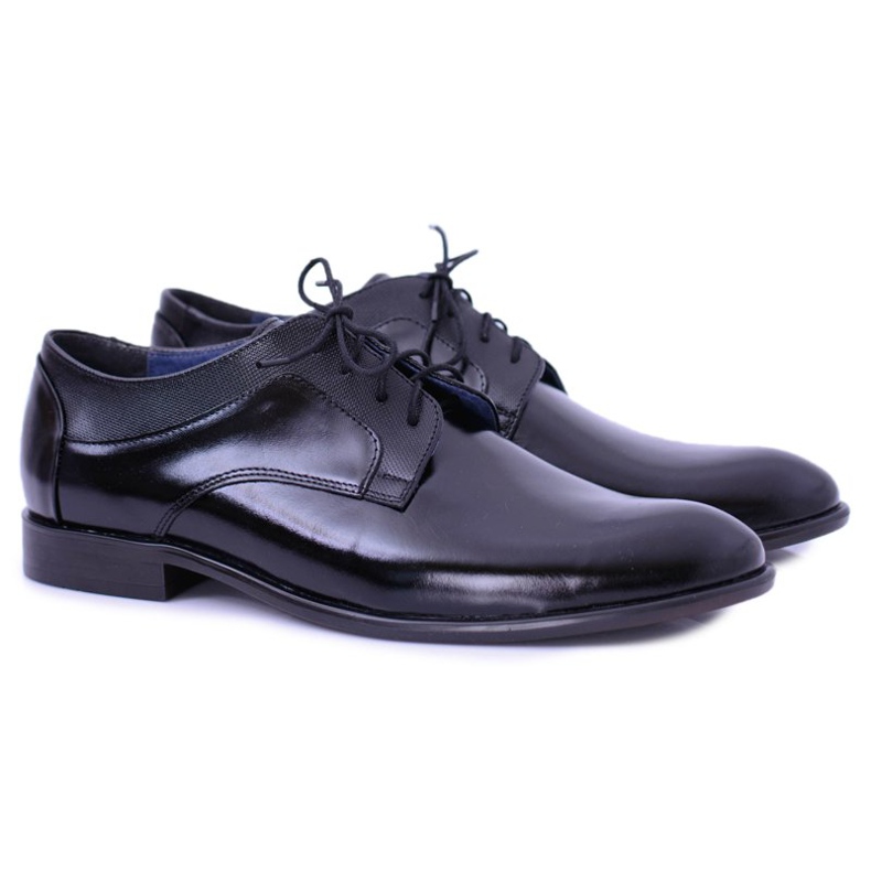 Bednarek Polish Shoes Richelieus Homme Bednarek Élégant Chaussures Habillées En Cuir Noir Maksim le noir