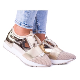 Lu Boo Chaussures de Sport Femme Or Madoni doré