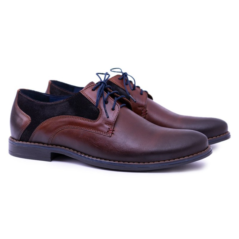 Chaussures Zinedine Nikopol en cuir marron pour hommes brun