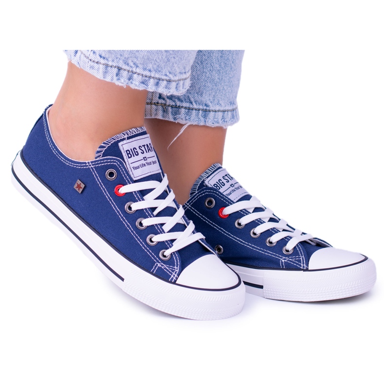 Baskets bleu marine pour femmes Big Star T274021