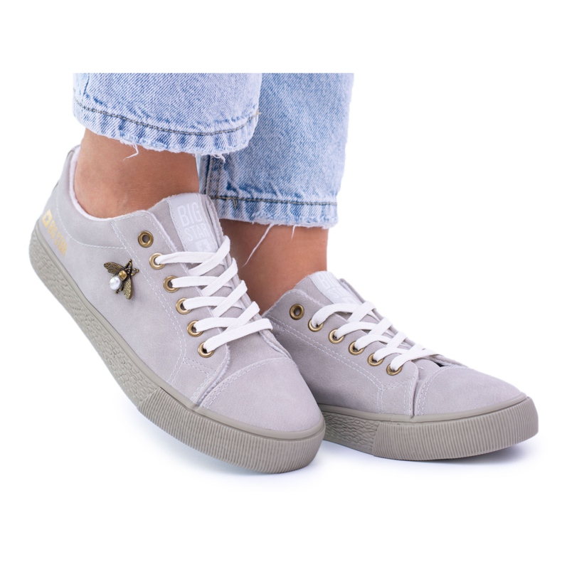 Big Star Femmes Gris Chaud Baskets Baskets Monokolor BB274062