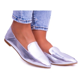 Mocassins Femme Argenté Miroir Lu Boo Mireldo gris