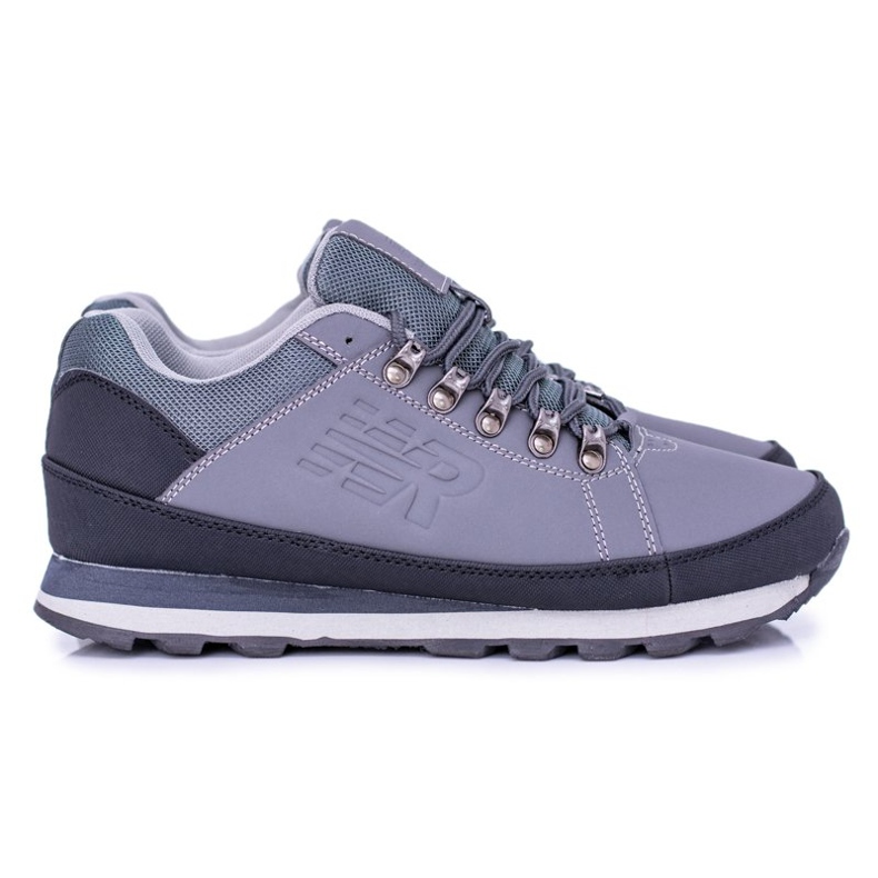 Chaussures de trekking Newlans unies grises pour hommes