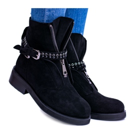 Lu Boo Noir Bottes Pour Femmes Fermeture À Glissière Paillettes Rafell