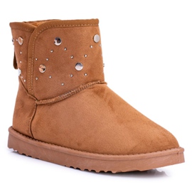 BUGO Bottes de Neige Chaudes Femme Daim Camel Biggy brun
