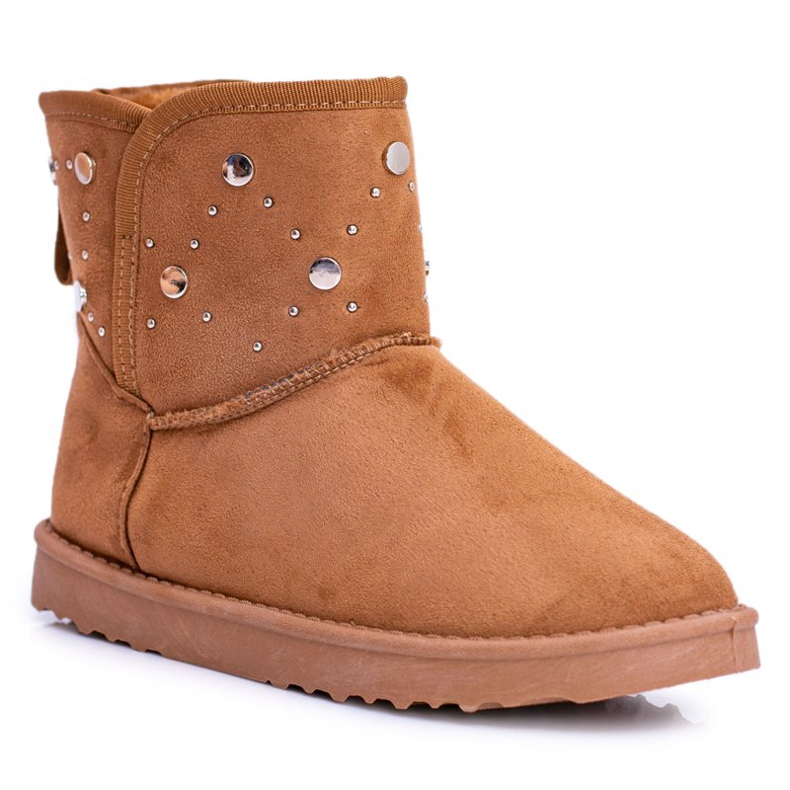 BUGO Bottes de Neige Chaudes Femme Daim Camel Biggy brun