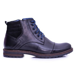 Bottes Nikopol en cuir pour hommes Bottes Ford noires