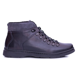 Bottes chaudes Neex en cuir noir pour hommes Timmo Booties