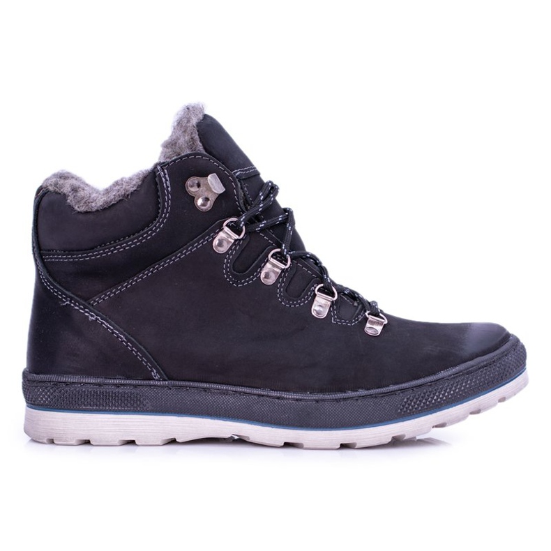 Mario Boschetti Bottes chaudes en cuir noir pour hommes Abelo le noir