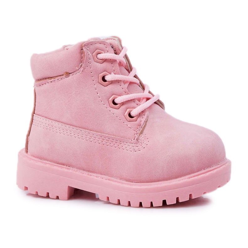 FRROCK Bottes Trappeurs Enfant Rose Poudré Dexter