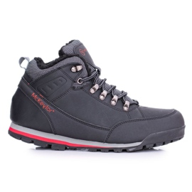 Mckeylor Chaussures de trekking noires pour hommes avec Reflex Fleece