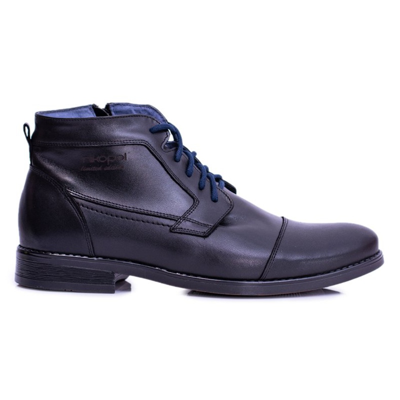 Nikopol Bottes en cuir noires pour hommes avec fermeture à glissière par Gregory le noir Nikopol Bottes en cuir noires pour hommes avec fermeture à glissière par Gregory le noir