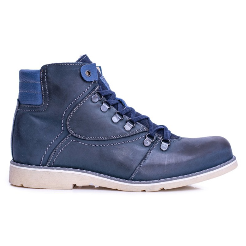 Bottes Chaudes En Cuir Homme Marine Komodo 733 bleu marin