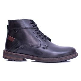 Iguana Bottes Chaudes Homme En Cuir Noir Devenor