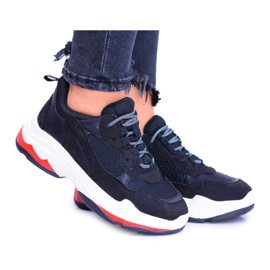 Moow Chaussures de sport pour femmes noires Sponeto bleu marine