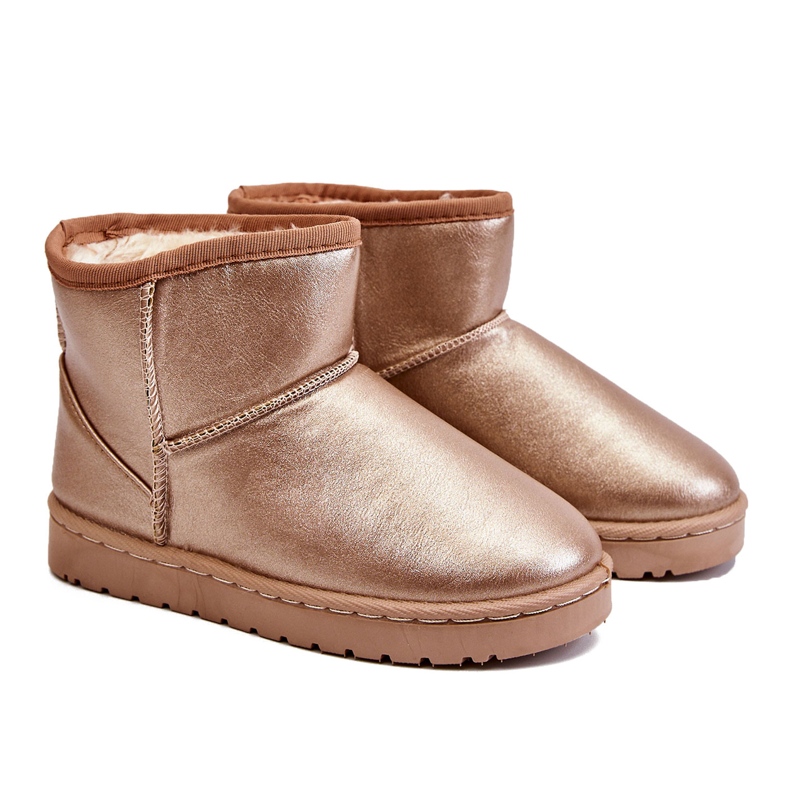 FRROCK Bottes de neige chaudes champagne pour enfants Scooby rose