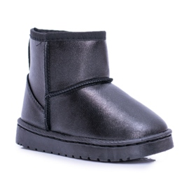 FRROCK Bottes de neige chaudes noires pour enfants Scooby