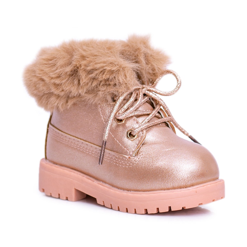 Bottes Chaudes Enfant Trappeurs Or Rose Phobos