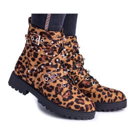Bottes Hautes Femme Motif Léopard Albère brun