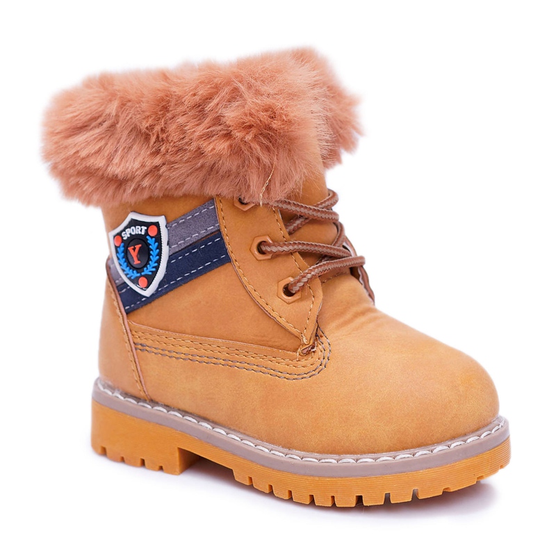 Boots Enfant Garçon Fourrure Camel Cobi brun