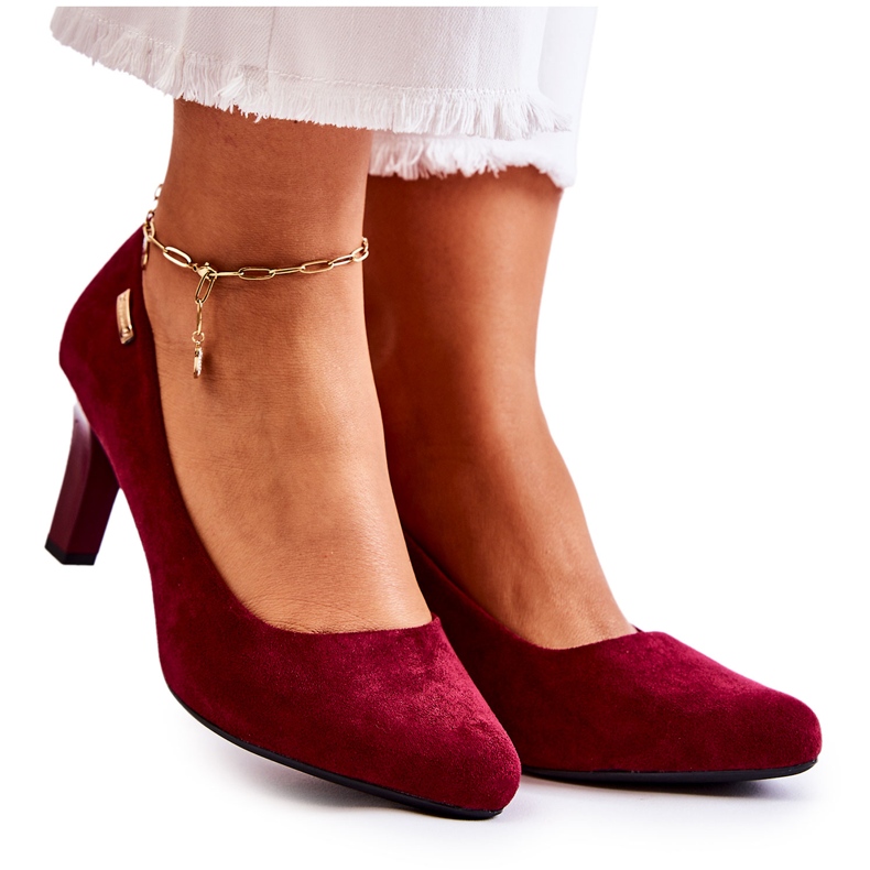 Escarpins femme Sergio Leone Bordeaux Suede Orsola rouge