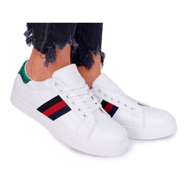 SEA Chaussures de sport pour femmes avec sangles AceGu blanches et vertes SEA Chaussures de sport pour femmes avec sangles AceGu blanches et vertes