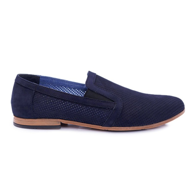 Mocassins à enfiler bleu marine pour hommes Bednarek Munero