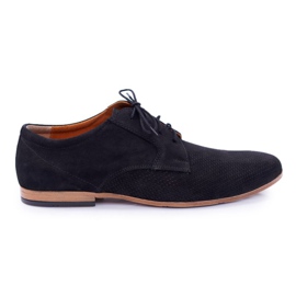 Bednarek Polish Shoes Richelieu Homme Bednarek Nubuck Ajouré Noir Hermes