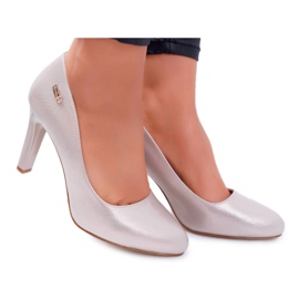 Escarpins pour femmes à talon Sergio Leone 1457 Golden Campbell doré