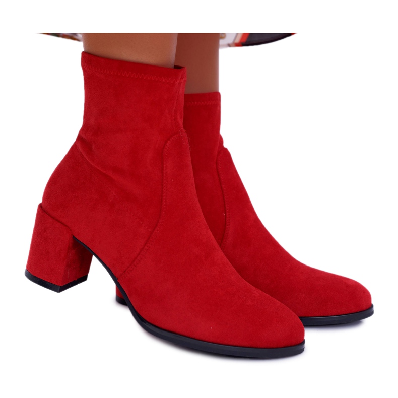 Bottes de printemps pour femmes à talons hauts Sergio Leone Slip-On Rouge LikeStar