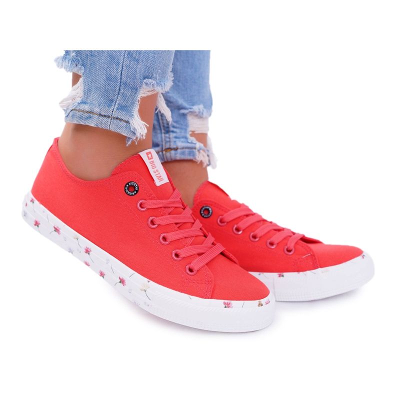 Baskets Basses Femme Big Star Rouge DD274709 Baskets Basses Femme Big Star Rouge DD274709