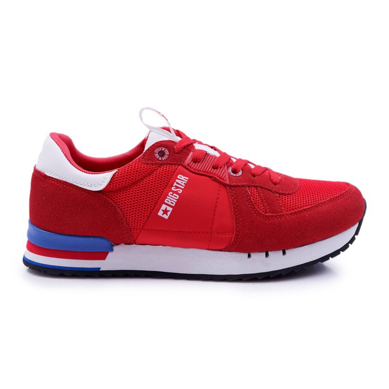 Chaussures De Sport Pour Hommes Big Star Suede Cuir Rouge DD174322