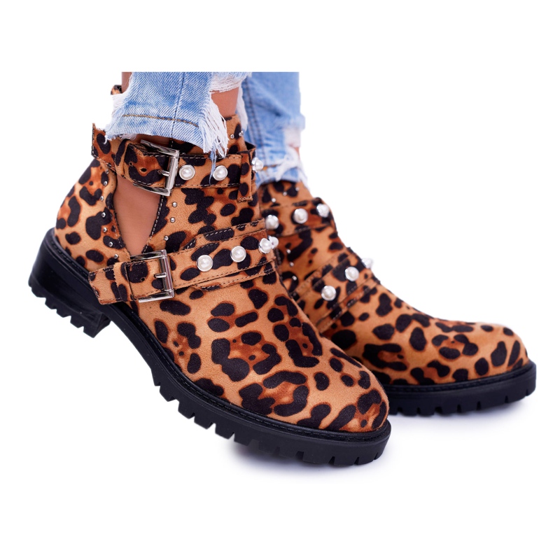 NFR Boots panthère à découpes Cadenza brun NFR Boots panthère à découpes Cadenza brun