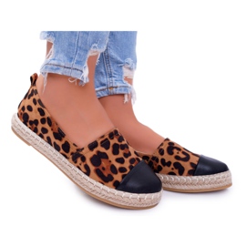 NFR Espadrilles Femme Léopard Flaty brun